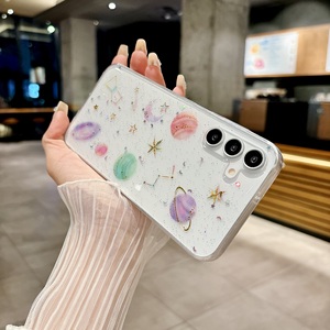 Custodia per telefono con Glitter pianeta cielo stellato di lusso per Samsung <span class=keywords><strong>Galaxy</strong></span> A56 A36 A06 A16 A04S A05S 5G A55 A35 A15 4G A25 A34 A54 A14 A23 - Product Image 2