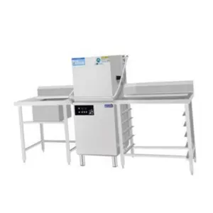 Commercial Kitchen Countertop Dishwasher Stainless Steel Industrial Hood Type 304 Material