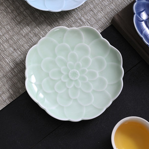 Plato de cerámica con forma de flor para frutas, té, aperitivos, postres, para fiestas, origen Dehua - Product Image 3