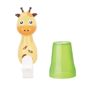 Bathroom Accessories Set No Punching Sticky Wall-Mounted Giraffe Cartoon Toothbrush Holder