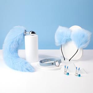 De Anale Staart <span class=keywords><strong>Latex</strong></span> Kraag Van De Blauwe Vos Wordt Door Vrouwen Gedragen Voor Anale Sekstraining Achter En Wordt Gebruikt Als Seksspeeltje - Product Image 6