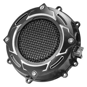 Black Modified Parts CNC Aluminum Alloy Motorcycle Grid Clutch Cover For Benda Jinjie 300