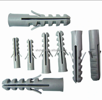 Cheville murale en plastique avec clou, revêtement TiCN, 6MM 8MM 10MM 12MM, gris et blanc, lot de 100 pièces