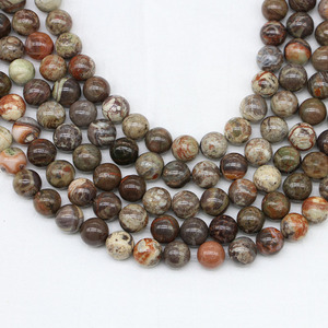 Cuentas sueltas de ágata natural St. Kunkka, redondas de 8 mm, para la fabricación de pulseras, cuentas de piedra verde, venta al por mayor - Product Image 1