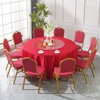 Tables pliantes rondes blanches modernes pour événements, mobilier de salle à manger en gros, tables de banquet d'extérieur pour mariages