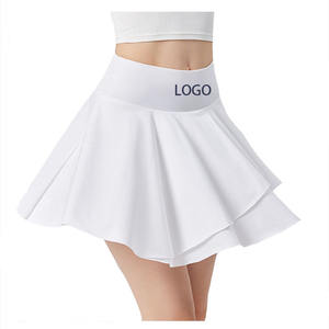 Высококачественная женская юбка для тенниса и гольфа с карманами, спандекс/нейлон, с логотипом спереди, термотрансферная печать, для тенниса и гольфа - Product Image 1