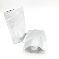 Sachet Doypack non imprimé avec fermeture éclair, en feuille d'aluminium, emballage barrière pour boissons, surface pour impression par héliogravure