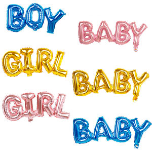 Baby Letter Balloon Baby Shower Cute Happy Birthday Boy Girls acclament Balloon Foil Balloons decorazioni per feste - Product Image 1