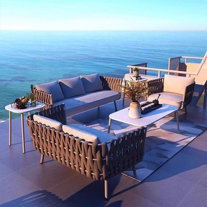 Meilleures ventes : Ensemble <span class=keywords><strong>de</strong></span> canapés <span class=keywords><strong>de</strong></span> conversation en rotin <span class=keywords><strong>tressé</strong></span> moderne pour mobilier <span class=keywords><strong>de</strong></span> patio, idéal pour les zones <span class=keywords><strong>de</strong></span> détente extérieures des complexes hôteliers - Product Image 1