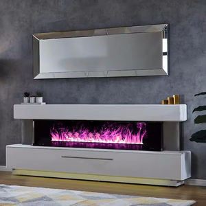 Chimeneas Eléctricas Pequeñas <span class=keywords><strong>de</strong></span> Lujo, Chimenea <span class=keywords><strong>de</strong></span> Vapor <span class=keywords><strong>de</strong></span> Agua <span class=keywords><strong>de</strong></span> 3 Lados, 1500 mm, Llamas LED 3D, Control Remoto, Llamas <span class=keywords><strong>de</strong></span> 7 Colores en Inglés - Product Image 1