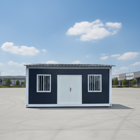 Modules préfabriqués en acier pour secours d'urgence, installation rapide, résistants au feu, alimentés à l'énergie solaire, logements modulaires évolutifs