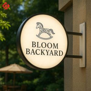 Señal de luz LED para exteriores Caja de luz circular LED impermeable Publicidad Caja de luz redonda formada al vacío para <span class=keywords><strong>Calle</strong></span> - Product Image 1