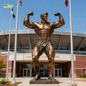Escultura Personalizada YOUFINE em Tamanho Real de Homem Musculoso em Cobre <span class=keywords><strong>Bronze</strong></span> - Product Image 1