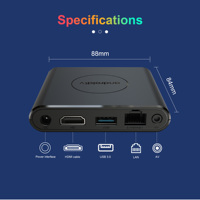 Reproductor Multimedia de Streaming IPTV OTT Mortal T1 Pro RK3528 Android 14 8K, 2GB+16GB, WiFi Dual, Smart TV, con Certificación NF y Google