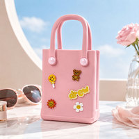 Mini sac fourre-tout en EVA écologique avec bandoulière optionnelle, breloques DIY à découper, pochette de plage portable pour femme