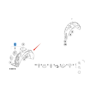 La placa de la hoja delantera derecha 51717207578 forrada con terciopelo es adecuada para BMW <span class=keywords><strong>mini</strong></span> R55 R56 - Product Image 4