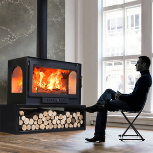 Chimenea Moderna <span class=keywords><strong>de</strong></span> Acero para el Hogar, Estufa <span class=keywords><strong>de</strong></span> <span class=keywords><strong>Leña</strong></span> <span class=keywords><strong>de</strong></span> Instalación Independiente para Apartamentos, Hoteles y Villas - Product Image 1