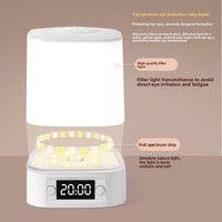 Lampe de chevet moderne minimaliste en verre avec télécommande tactile, lumière blanche géométrique, rechargeable, lampe de chevet pour chambre à coucher, lampe pour bébé