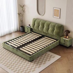 Nhà Máy Hiện Đại Vua Mềm Nữ Hoàng Kích Thước Bọc Nhung Giường Lưu Trữ Với Thông Minh Đầu Giường Vua Kích Thước Giường - Product Image 4