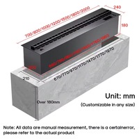 Cheminée électrique à vapeur d'eau 3D de luxe avec insert en acier de 1200 mm, 7 couleurs de flamme, contrôle par application, multimédia Bluetooth