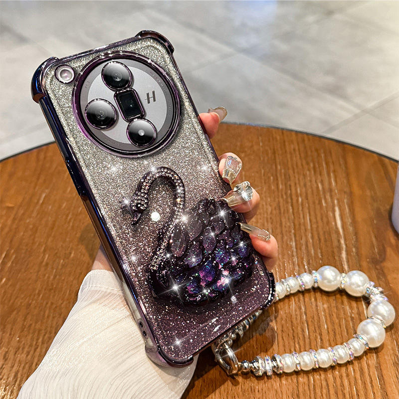 Purple+Swan Stand + flash film(not include bracelet)