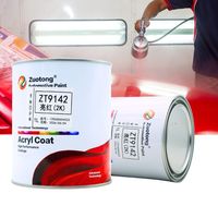 Peinture automobile Zuotong ZT9142 rouge vif 2K, finition brillante, acrylique polyuréthane, peinture de finition pour carrosserie automobile