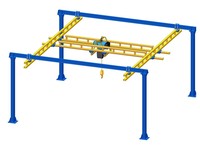 Fournisseur de système de grue de pont aérien léger autoportant de monorail flexible de faisceau de 1000 kg / 2 tonnes