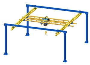 1000 kg / 2 tấn linh hoạt chùm monorail miễn phí-đứng ánh sáng trên không cầu cẩu hệ thống nhà cung cấp - Product Image 3