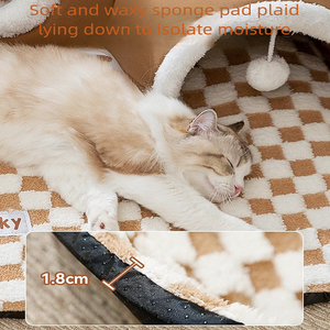 Nouvelle vente chaude de haute qualité chat Tunnel <span class=keywords><strong>Anti</strong></span>-<span class=keywords><strong>Stress</strong></span> pliable Tunnel fourrure lit pour animaux de compagnie Premium jouets pour animaux de compagnie - Product Image 5