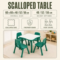 Fournisseur en gros de table et chaise d'étude pour enfants en plastique moulé d'une seule pièce, chaise d'étude pour enfants facile à nettoyer pour l'étude à domicile