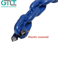 Chaîne de compensation d'ascenseur semi-plastifiée, dispositif de guidage de chaîne de compensation d'équilibrage plastifiée, pièces de rechange pour ascenseurs
