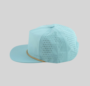 Gorra de Béisbol Deportiva de 5 Paneles de PVC y Goma con Logotipo, Impermeable, Tipo Trucker, para Golf, con Orificios Perforados con Láser - Product Image 4