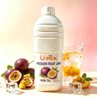 2kg Commerciële Passievrucht Drankconcentraat 40% Echt Fruit Sap 9x Verdikking voor Bubble Tea & Drankbereiding