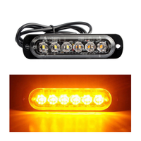 12V 24V 6 Led stroboscopique voyant d'avertissement calandre clignotant barre lumineuse camion voiture balise lampe ambre rouge bleu blanc feu de circulation