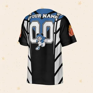 Maillot de football Mickey personnalisé, T-shirt de sport court personnalisé, impression par sublimation <span class=keywords><strong>du</strong></span> drapeau, évacuation de l'humidité, écologique 100% - Product Image 3
