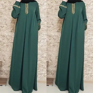 Luxo Modest mulheres paquistanês Salwar Kameez Marrocos vestido kaftan vestido muçulmano jubah abaya dubai strass