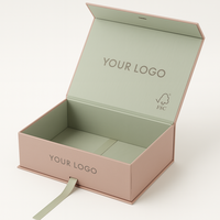 Benutzer definierte Logo Größe Band Falt schachtel Rosa und Schwarz Geschenk papier boxen Magnetische Geschenk verpackung mit Schaumstoffe insatz