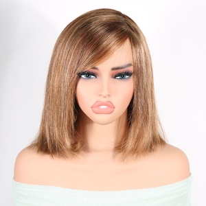 Perruque Courte Droite 4P27 avec <span class=keywords><strong>Coiffure</strong></span> Colorée, Cheveux Européens, Densité 180%, Peut Être Permanente et Teinte, Henan - Product Image 4
