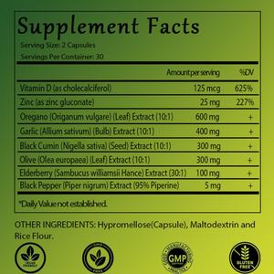 OEM/ODM Huile d'origan en capsule à succès avec huile de nigelle, ail, extrait de feuille d'olivier, soutient la santé immunitaire et digestive - Product Image 2