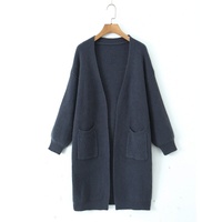 Manteau long style décontracté 2026 pour femme – Nouvelle collection automne-hiver, version coréenne, pull tricoté ample de haute qualité, longueur genou