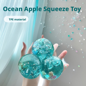 Juguete antiestrés de malta de azúcar con forma de manzana oceánica, estilo Xiaohongshu, juguete de descompresión hecho a mano, bola para apretar, para aliviar el estrés. - Product Image 2