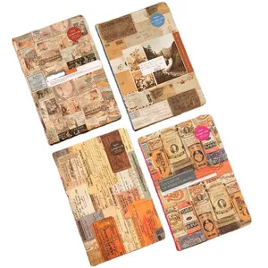 Dynamics Hot Sale European-style Retro A5 Color Diary Creative Brown Paper Illustration Hand Book
