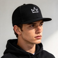 Casquette Snapback Unisexe en Coton de Haute Qualité avec Broderie, Style Urbain Sportif à 6 Panneaux, Visière Plate, Logo Personnalisé, Confortable