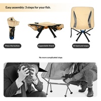 Chaise longue pliante moderne en alliage d'aluminium Moon Chai pour le camping et l'extérieur, portable et à montage rapide pour les voyages