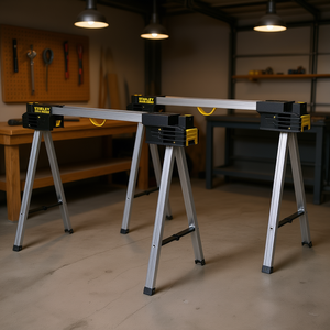 Stanley Fatmax Metal Sawhorses 48 In Adjustable <b>Work</b> Support <b>Stand</b> - Product Image 3
