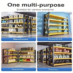 Estantes de almacenamiento ajustables de 4 capas de 100-400kg, estantes de almacenamiento de herramientas de Metal, unidades de estantes de almacenamiento - Product Image 6