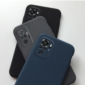 Ultra Dunne Zandsteen Matte Telefoon Case Op Voor Xiaomi Redmi Note 10 Pro Max 10S Redmi Note 10 5G Soft Tpu Back Covers Coque Capa