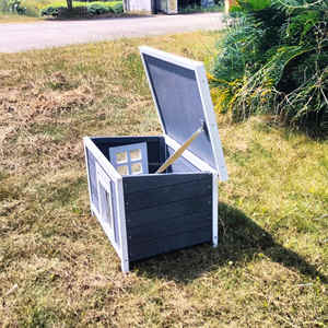 Lüks açık ahşap <span class=keywords><strong>Feral</strong></span> kedi kafes SDCH016 hızlı ve kolay montaj için katı baskı desen ile küçük hayvanların evcil hayvan evi - Product Image 4