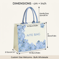 Sac fourre-tout multifonctionnel en toile de coton de haute qualité Aite, personnalisable par transfert thermique, avec fermeture éclair et poignée d'épaule pour femmes