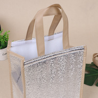 Sac à dos isotherme réutilisable en non-tissé pour l'emballage des pommes de terre, couleur et logo personnalisables, argenté, épaisseur 3-7 mm, en promotion